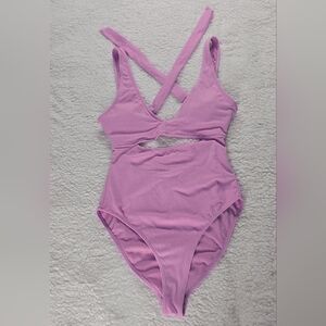 Size: M Pink One Piece Swimsuit